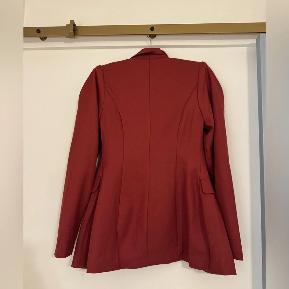 Pretty Little Things Burgundy Women’s Blazer, Women’s Maroon Blazer - Picture 4 of 14